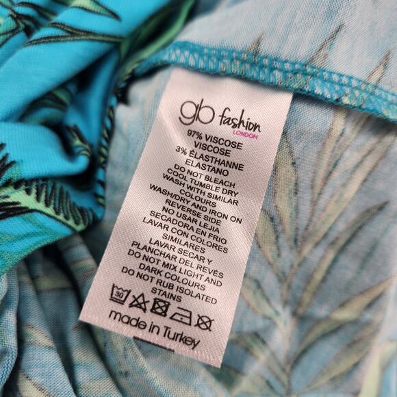 GB Fashion London Women's Size Medium Tie Shoulder Tank Teal New With Tags - Picture 4 of 4